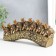 Polystone souvenir "Seven elephants on a tusk with colors" Bronze 21x4x9.8 cm