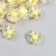 Plastic beads "Flower with yellow middle" Gloss 20 grams 0.6x1.2x1.2 cm
