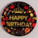 Paper plates “Happy birthday!”, 6 pcs, black color