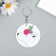 PVC keychain "White Bear with a hinge" 6.2x6.2 cm