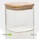 Glass Bank for bulk products with bamboo cover Bellatenero "Eco. Square ", 700 ml, 10 × 10.5 cm