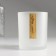 Bank for candles glass "This is love" 220 ml white, matte, translucent 7x7x8.4 cm