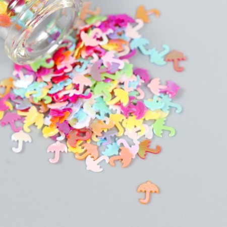 Glitter in the jar "Rainbow umbrellas" set of 6 g 5x2x2 cm-2