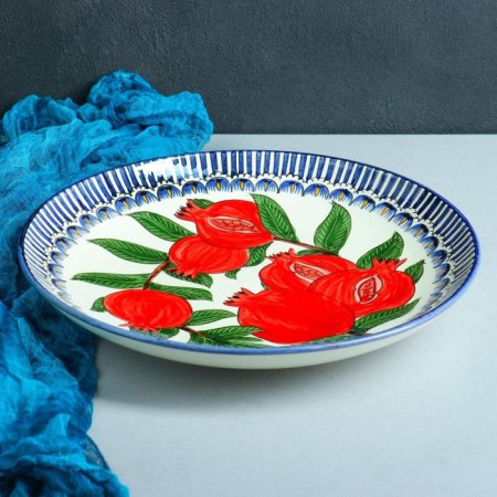 Round Light "Grenat", 31 cm, blue border