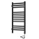 Two -heated towel rail Laris Astor ChKCh12, 350x900 mm, 12 crossbars, left, black