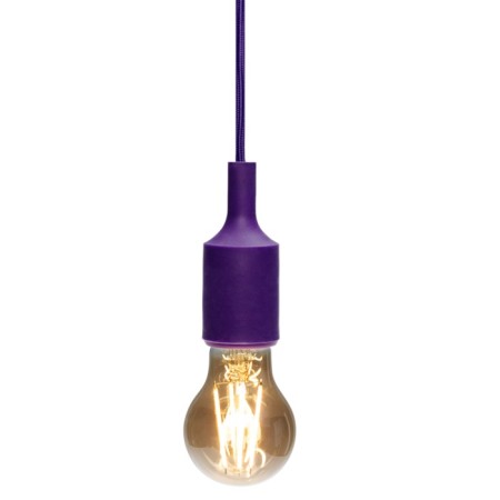 Cartridge E27 Silicone with a cord 1 m purple Rexant