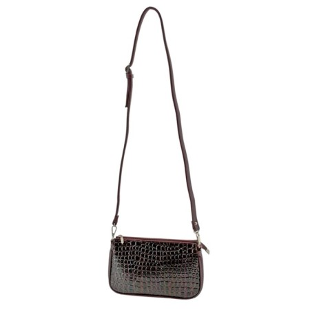 Cross-Bodi bag, lightning department, burgundy color 16x25x3cm-1