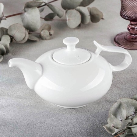 Teapot porcelain blanket Wilmax, 800 ml, white color