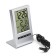 Clock - Electronic desktop an alarm clock with a weather station, 5.7 x 10.6 cm, 2 AG10