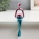 Polystone souvenir "A man with a book" Pink-blue 5.9x9.4x23 cm