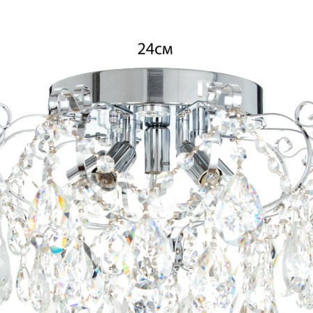 Люстра "Мария" 6х60Вт Е14+18Вт LED ПДУ хром 49х49х33см SVK-9