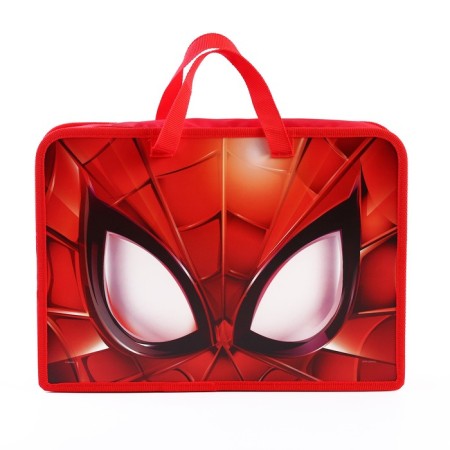 Plastic folder with A4 handles, on a zipper, 80x330x240 mm, spider-man-3