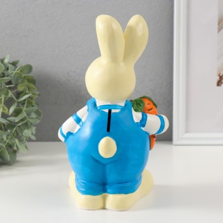 Piggy bank "Rabbit Fermer", height 21.5 cm-3