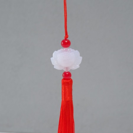 Textile suspension, plastic "Brush. Lotus" red 1.2x2.7x14.5 cm-2