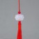 Textile suspension, plastic "Brush. Lotus" red 1.2x2.7x14.5 cm