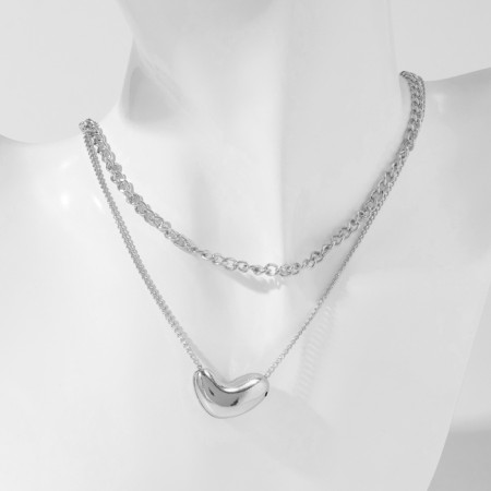 The necklace "stylistics" bait, color silver, 40cm-3