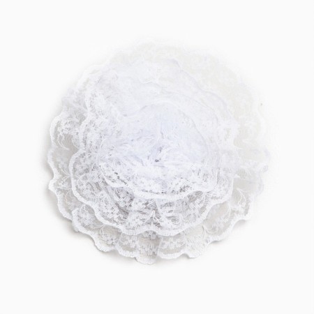 Graduation. Bant for hair on elastic band, white, 10.5 cm, kitty Marie-6