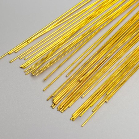 Wire for the manufacture of artificial colors "Golden" length 40 cm section 0.7 mm-1