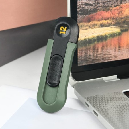 Technical knife Deli HT4007L 151596, softach plastic, green, 12 mm-4