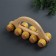 Massage with spikes "Caterpillar", 18 × 6 × 7 cm, universal, with a pen, 10 wheels, color mix