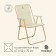 Folding chair, 47 x 52 x 75 cm, up to 100 kg, beige color