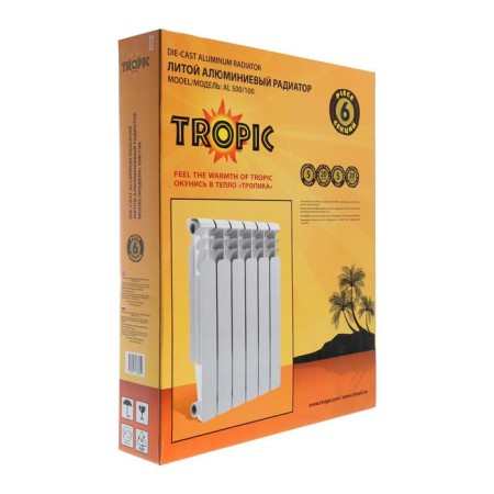 Tropic 500x100 mm aluminum radiator, 6 sections-9