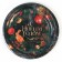 A disposable paper plate "Happy New Year", Christmas tree Christmas toys, 18 cm