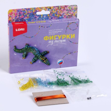 Figures from beads "crocodile"