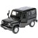 Metal machine UAZ Hunter, 12 cm, doors open, inertial, black color