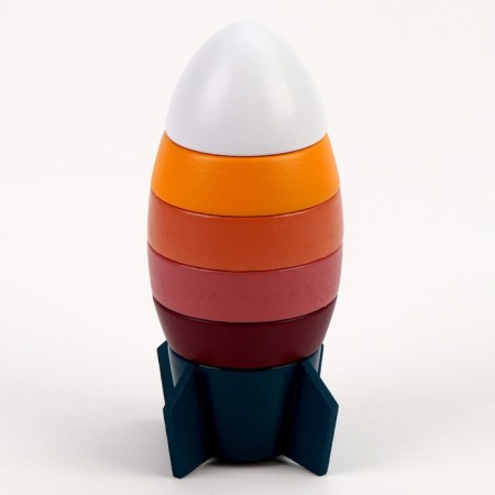 Wooden Pyramid "Rocket" 7 × 7 × 17 cm-1
