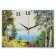Carty clock is wall-mounted, interior "lake", silent, 30 x 40 cm