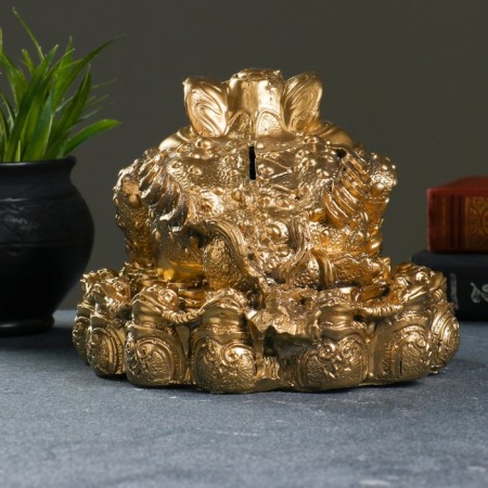 Pigger "Zhaba Feng Shui" gold, 18x18cm-2