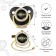 Set: nipple - Orthodontic dummy, with a chain holder. Boss, with a cap, +6 months, white/silver, rhinestones