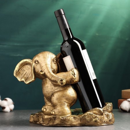 Standing for the bottle "Elephant" 22x29x19cm, bronze