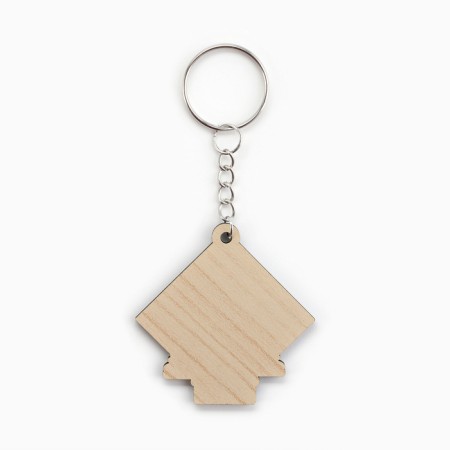 A wooden key key, sport "Life Game", 4.9 x 5 cm-3