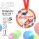 Medal Magnet for graduation "graduate", diam. 6 cm