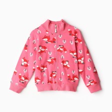 Sweatshirt for girls, pink color, height 92 cm