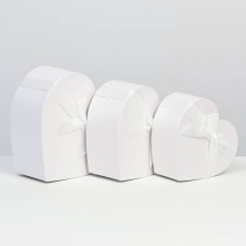 Set of boxes 3 in 1 heart l: 24x23x10 M: 21x20x9 s: 18.5x18x8 cm