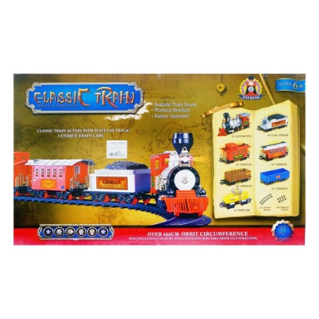 Classic train railway, works on batteries, light and sound-1
