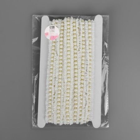 Ryush with beads, 20 mm, 4.5 ± 0.5 m, white color-2