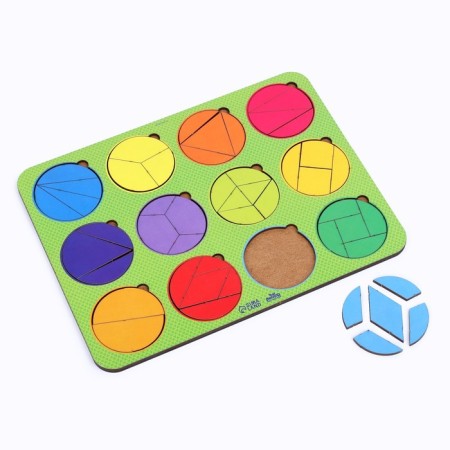 Circles of Nikitin "circles" of fractions, level 2, 12 pcs-1