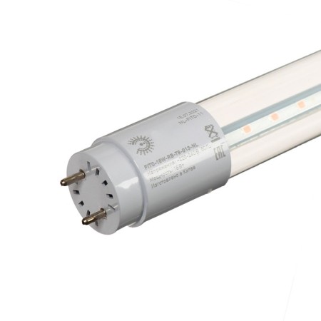 LED phytolamp, 18 watts, 1200 mm, IP20, blue-red spectrum, purple, "era"-1