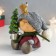 Souvenir Polystone Light "A boy with a squirrel on a gray hat and a Christmas tree in the hands" 12.5x9x14 cm