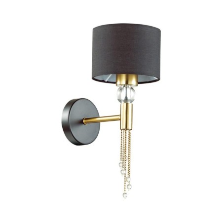 Bra Santiago, E27, 1x60W, Antique brass color, black-1