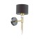 Bra Santiago, E27, 1x60W, Antique brass color, black