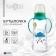 A bottle for feeding "delicate cloudy", a classic throat, with handles, 250 ml., 0 months., Biryuzovoy color
