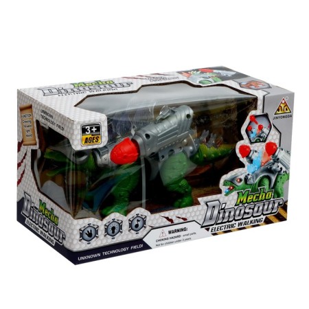 Dinosaur "Dino-Win", works from batteries, shoots with rockets, light and sound, color mix-8