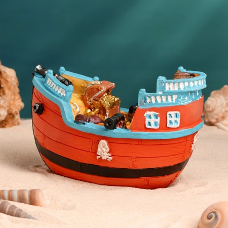 Surfacing ship "Pirate ship" 16*9*10cm-6