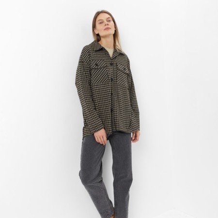 Female shirt, beige color/black, size 50-4
