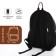 Young backpack from textiles on lightning, 4 pockets, black color